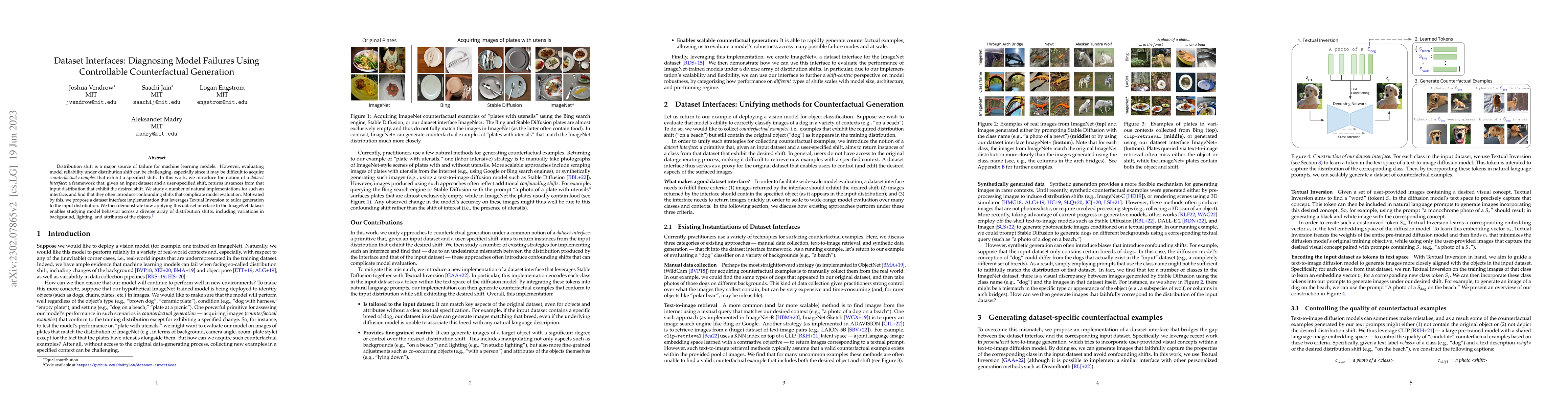 Thumbnail for Dataset Interfaces: Diagnosing Model Failures Using Controllable
  Counterfactual Generation