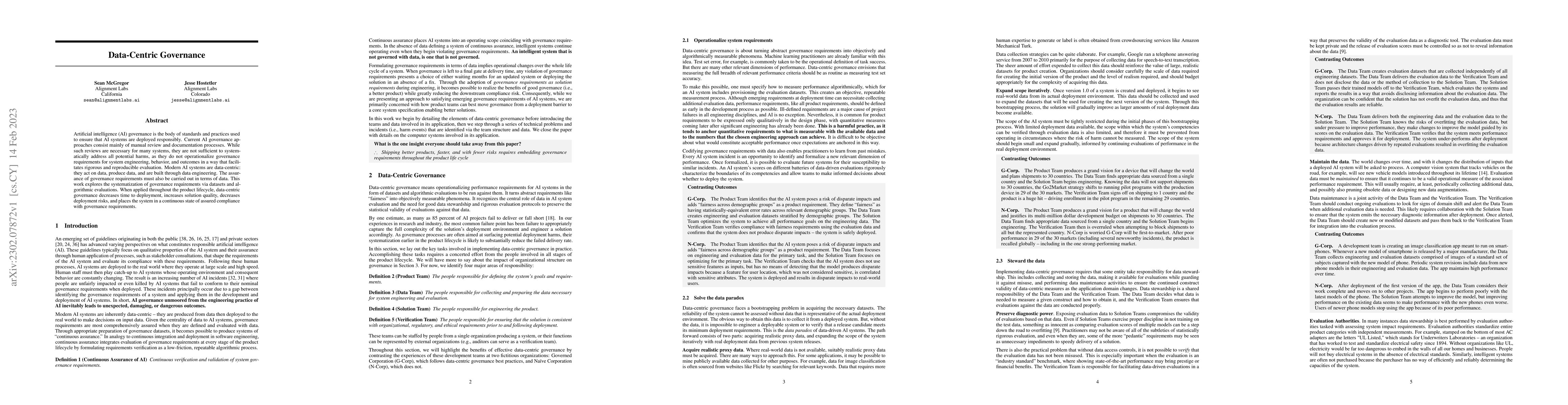Thumbnail for Data-Centric Governance