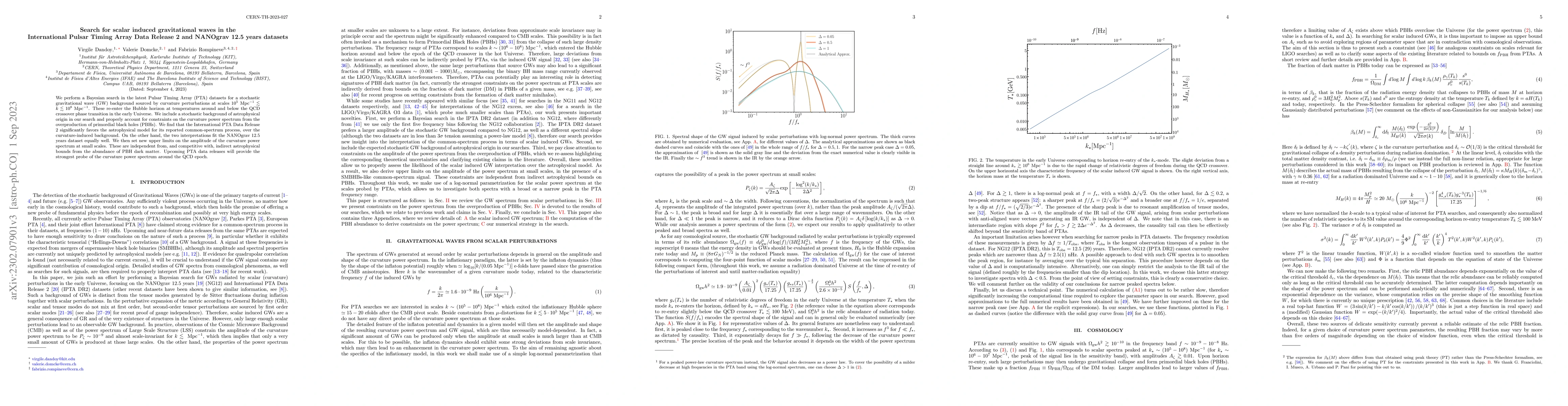 Thumbnail for Search for scalar induced gravitational waves in the International
  Pulsar Timing Array Data Release 2 and NANOgrav 12.5 years datasets