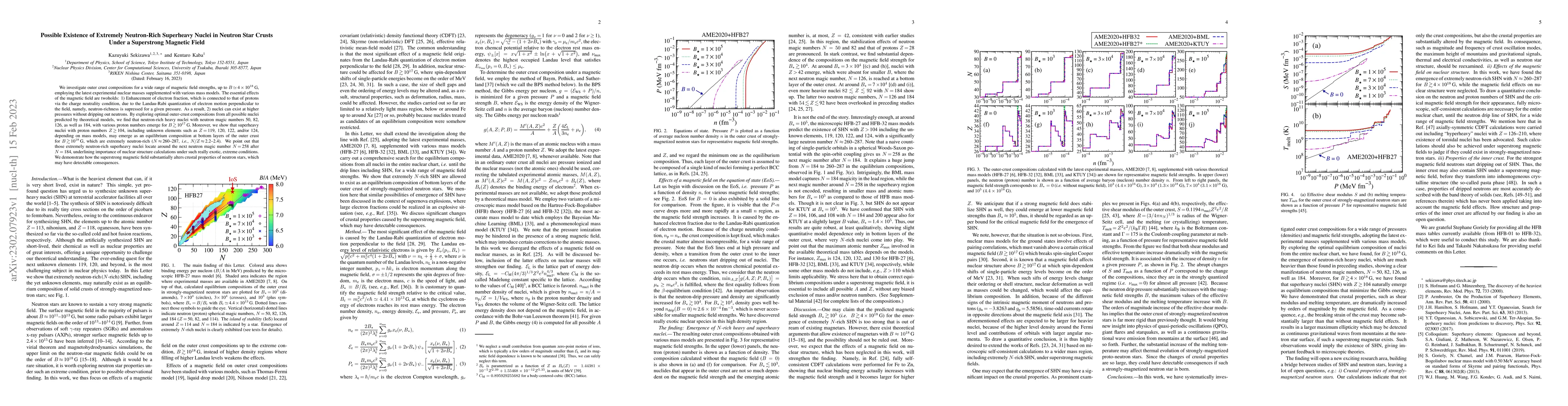 Thumbnail for Possible Existence of Extremely Neutron-Rich Superheavy Nuclei in
  Neutron Star Crusts Under a Superstrong Magnetic Field