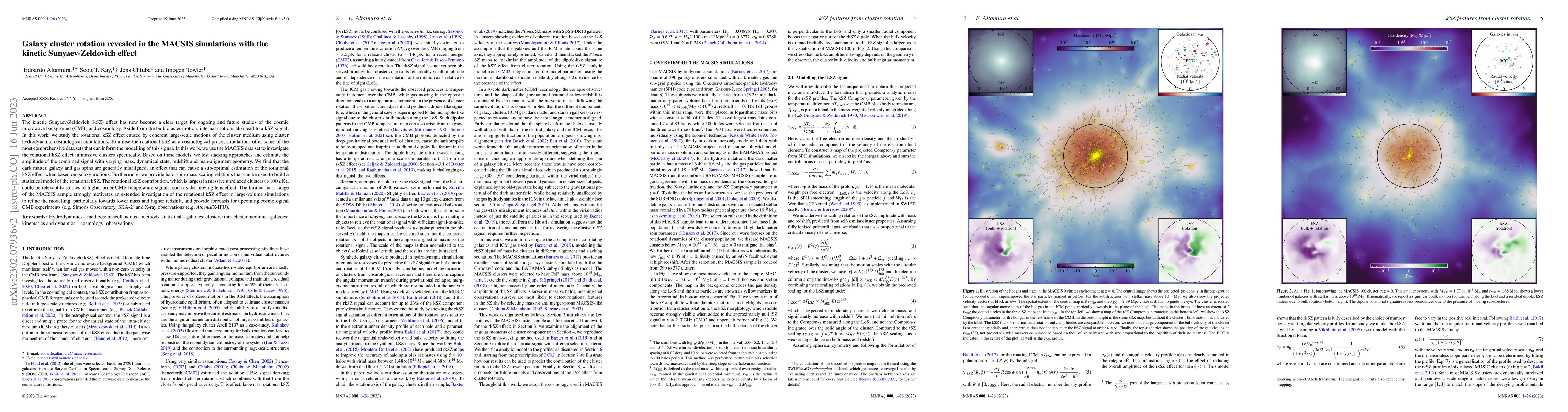 Thumbnail for Galaxy cluster rotation revealed in the MACSIS simulations with the
  kinetic Sunyaev-Zeldovich effect