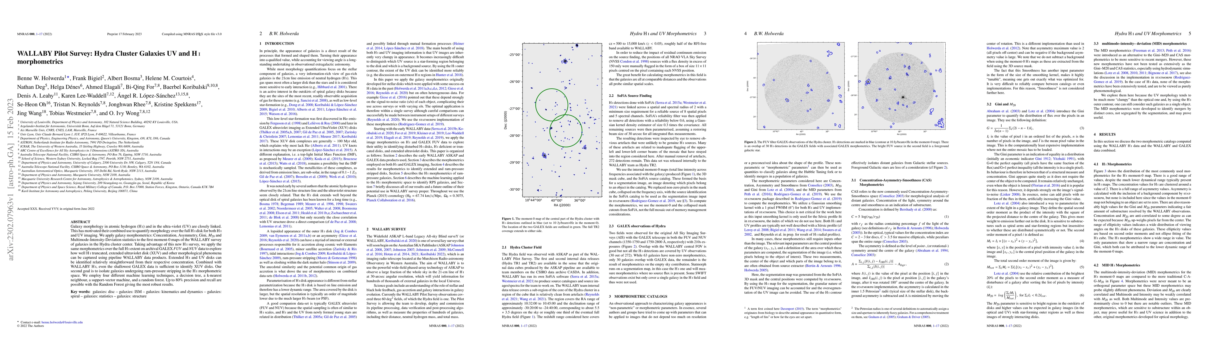 Thumbnail for WALLABY Pilot Survey: Hydra Cluster Galaxies UV and HI morphometrics