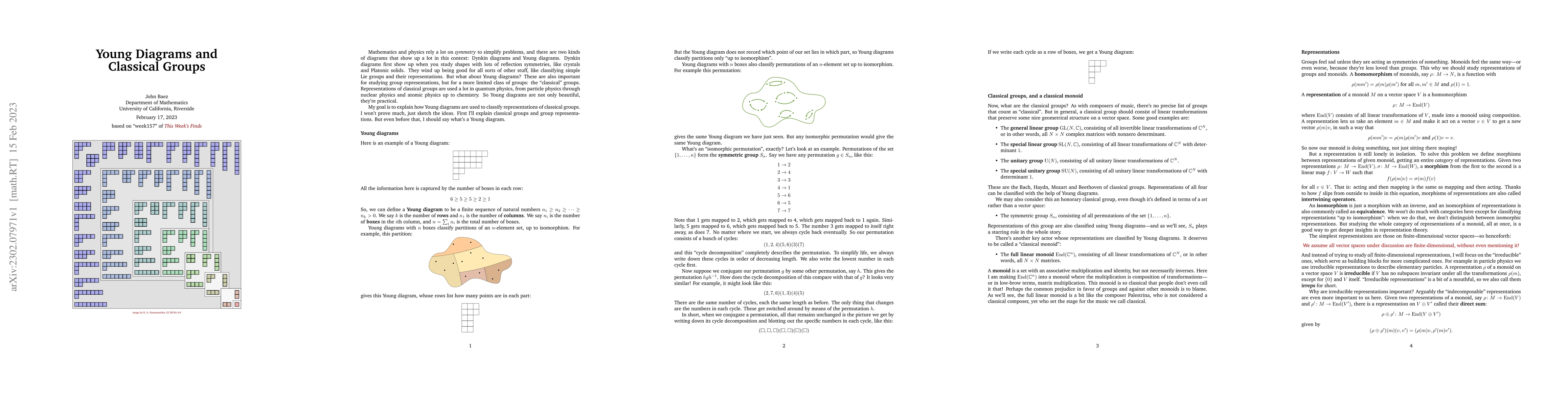 Thumbnail for Young Diagrams and Classical Groups