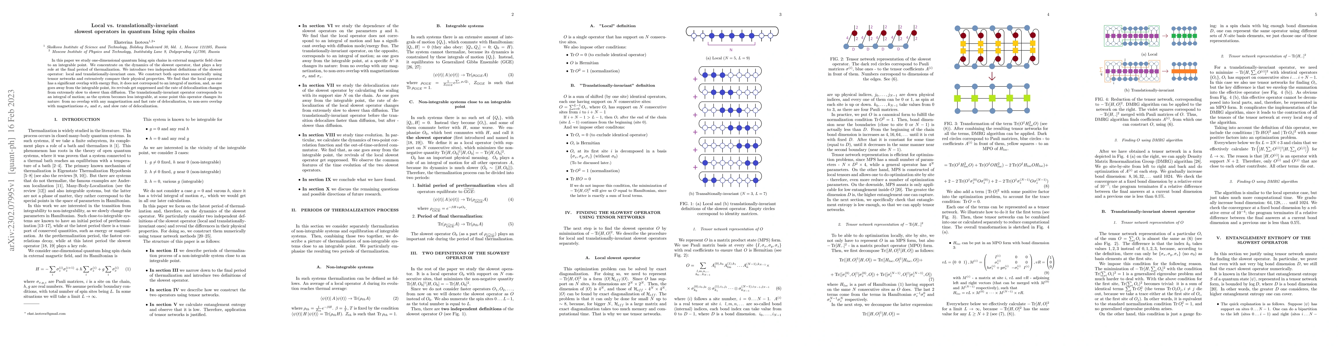 Thumbnail for Local vs. translationally-invariant slowest operators in quantum Ising
  spin chains