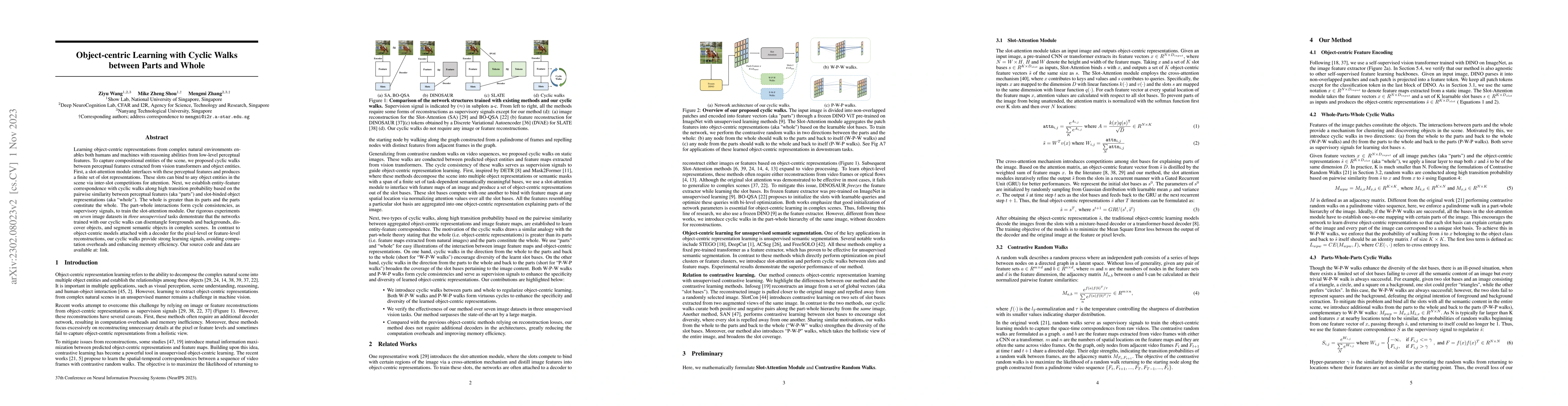 Thumbnail for Object-centric Learning with Cyclic Walks between Parts and Whole