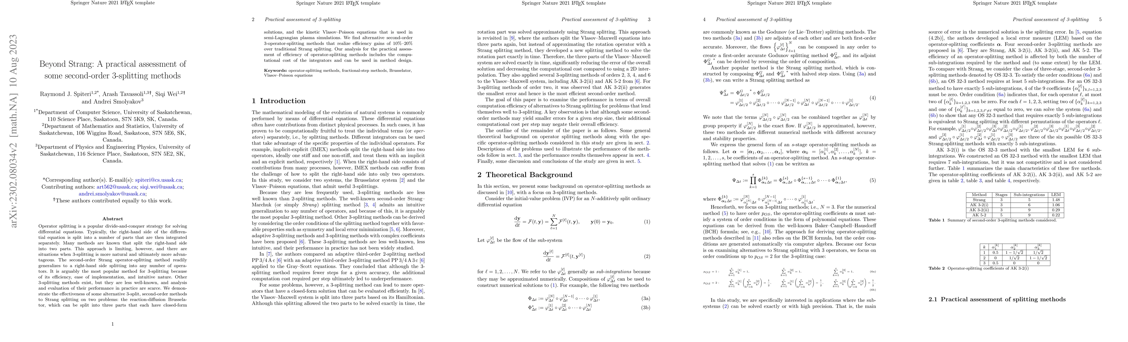 Thumbnail for Beyond Strang: A practical assessment of some second-order 3-splitting
  methods