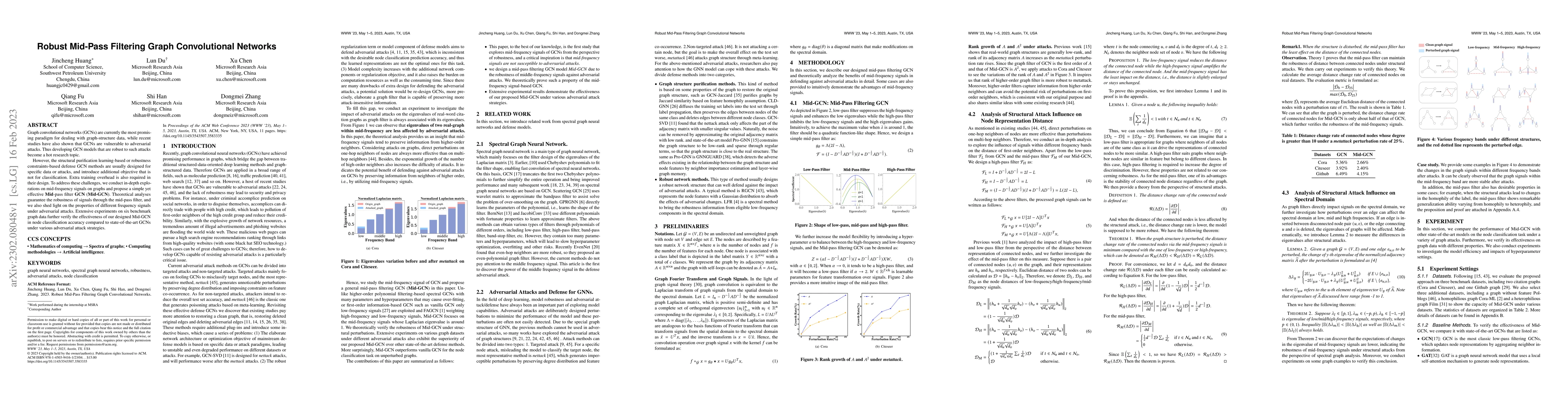 Thumbnail for Robust Mid-Pass Filtering Graph Convolutional Networks