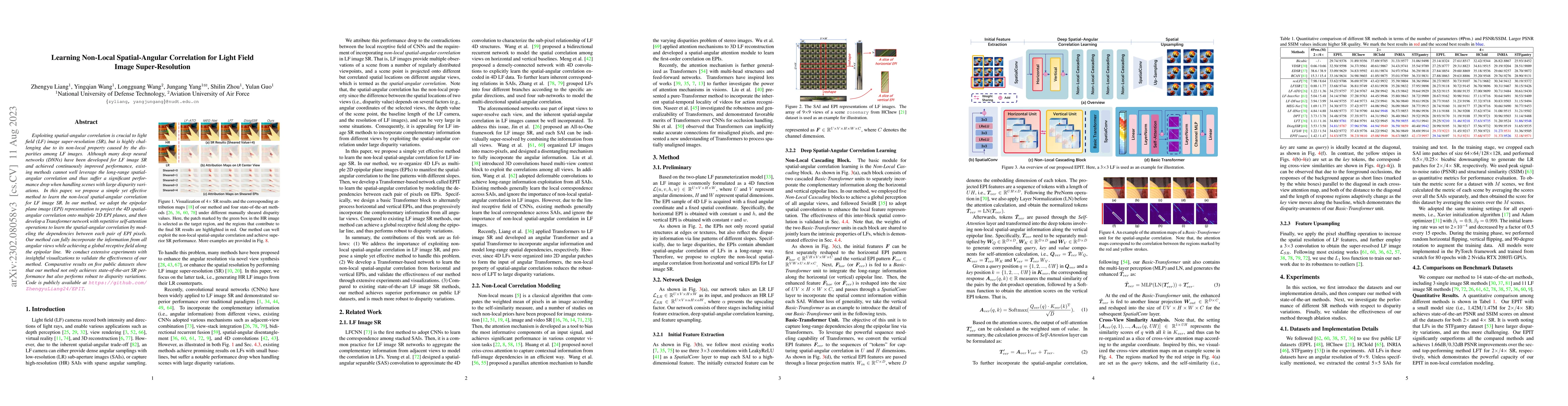 Thumbnail for Learning Non-Local Spatial-Angular Correlation for Light Field Image
  Super-Resolution