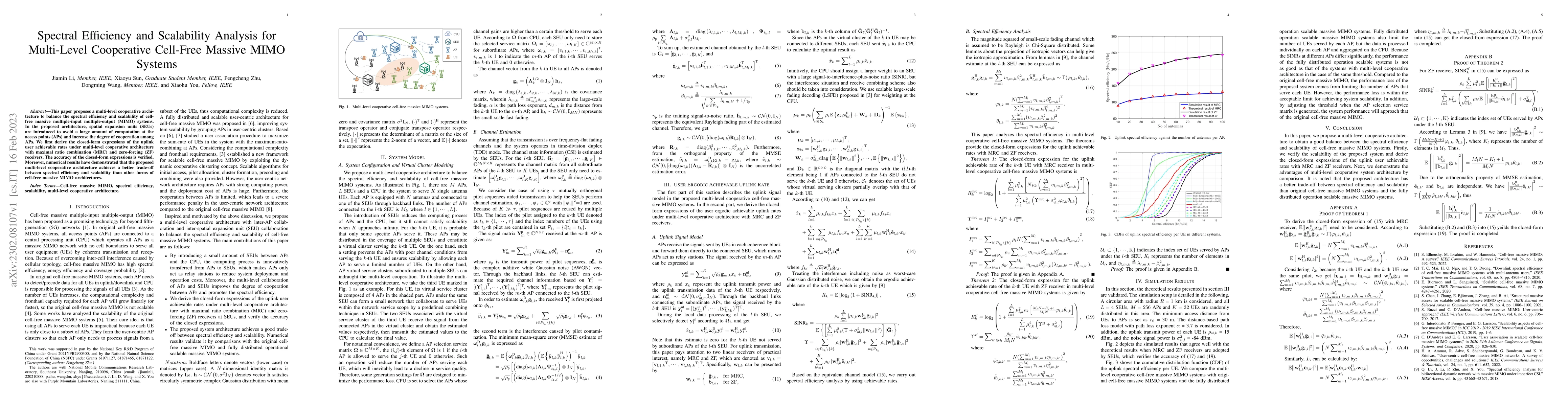 Thumbnail for Spectral Efficiency and Scalability Analysis for Multi-Level Cooperative
  Cell-Free Massive MIMO Systems