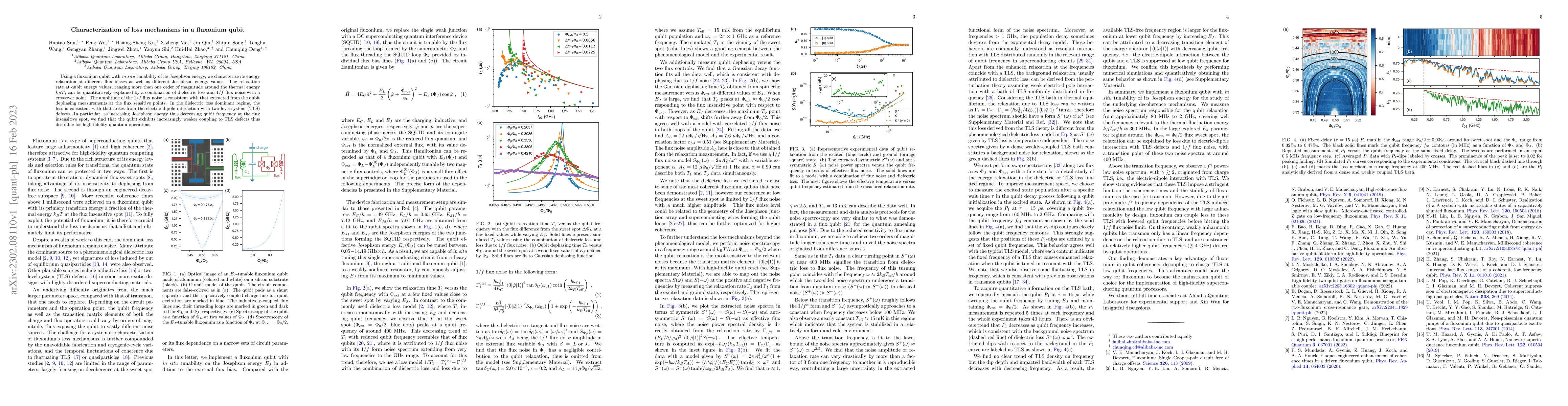 Thumbnail for Characterization of loss mechanisms in a fluxonium qubit