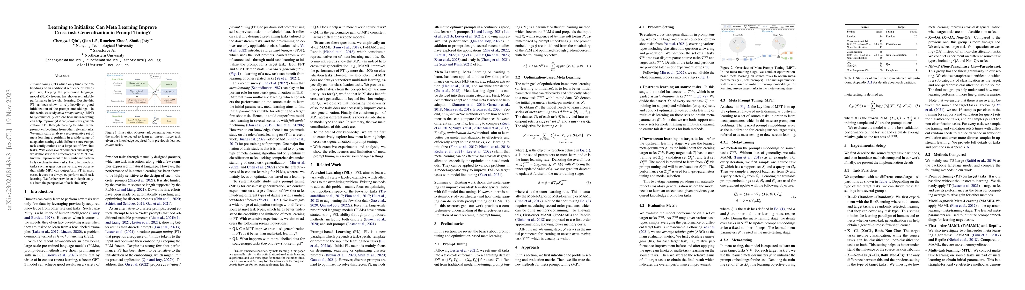 Thumbnail for Learning to Initialize: Can Meta Learning Improve Cross-task
  Generalization in Prompt Tuning?