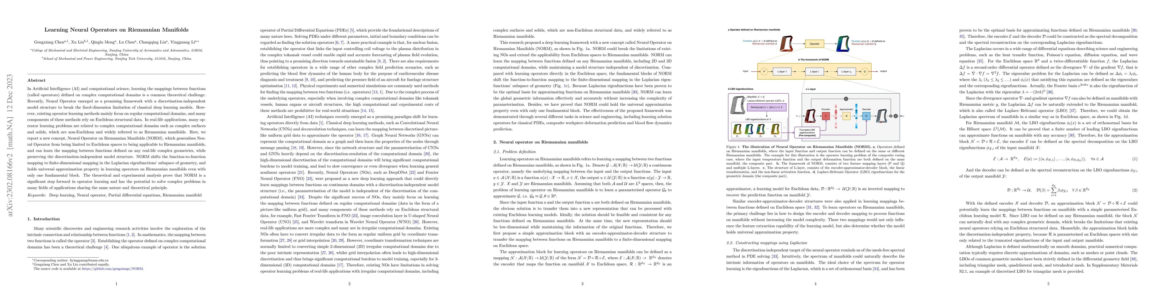 Thumbnail for Learning Neural Operators on Riemannian Manifolds