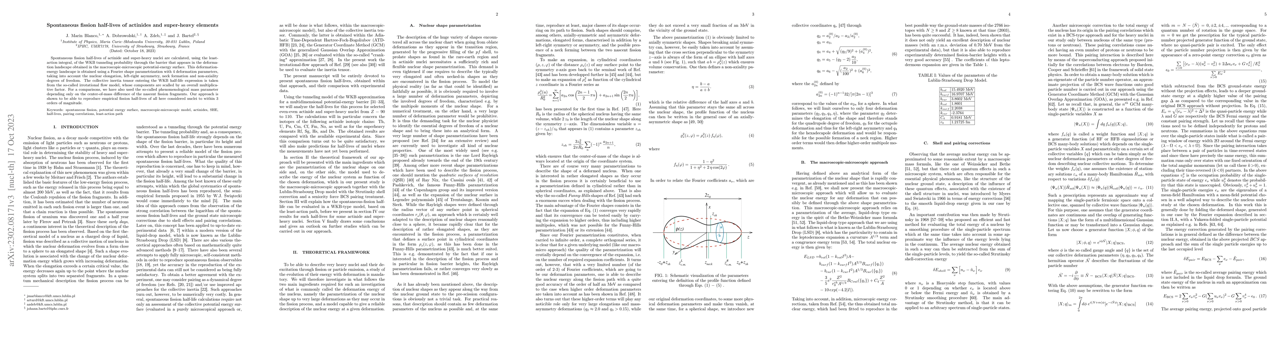 Thumbnail for Spontaneous fission half-lives of actinides and super-heavy elements