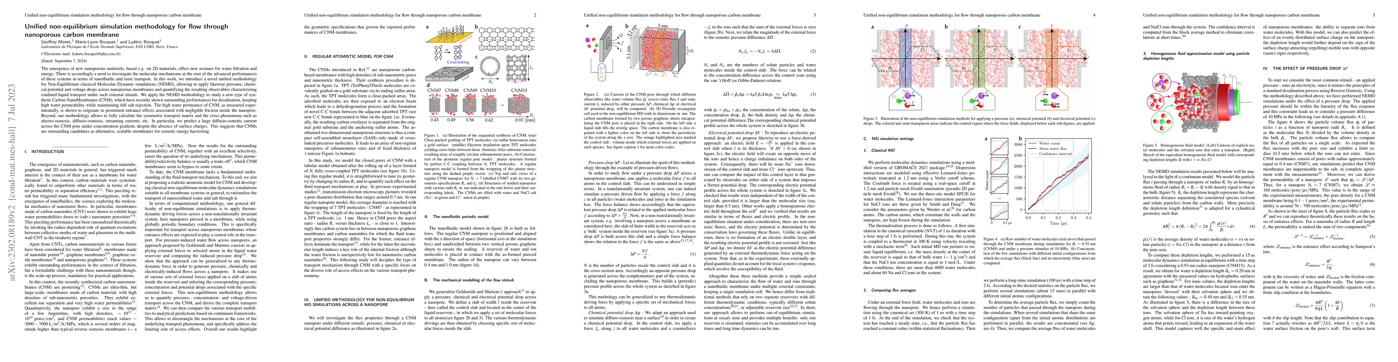 Thumbnail for Unified non-equilibrium simulation methodology for flow through
  nanoporous carbon membrane