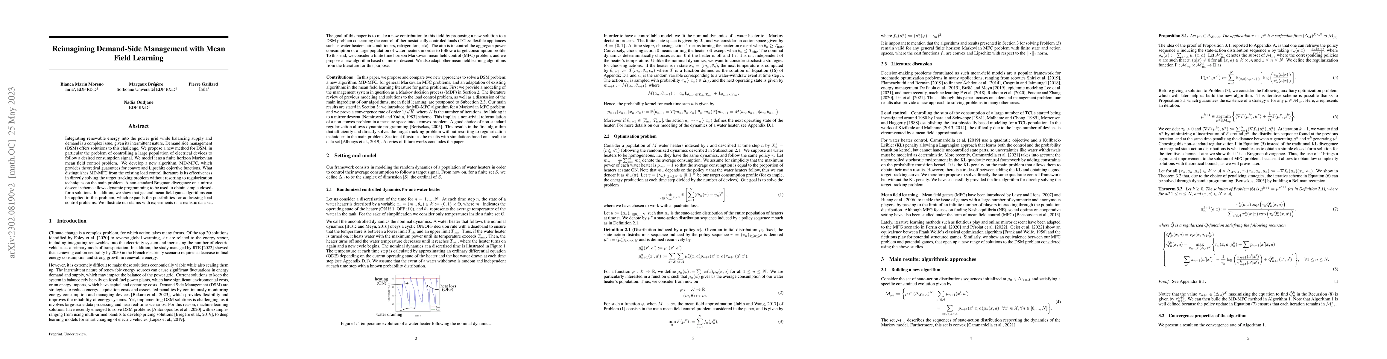 Thumbnail for Reimagining Demand-Side Management with Mean Field Learning