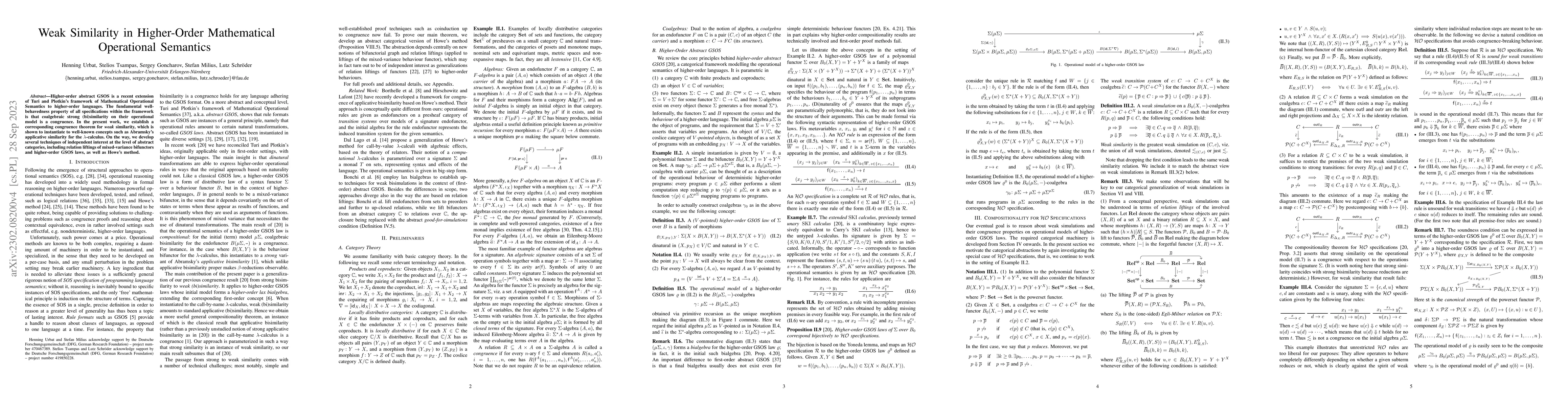Thumbnail for Weak Similarity in Higher-Order Mathematical Operational Semantics
