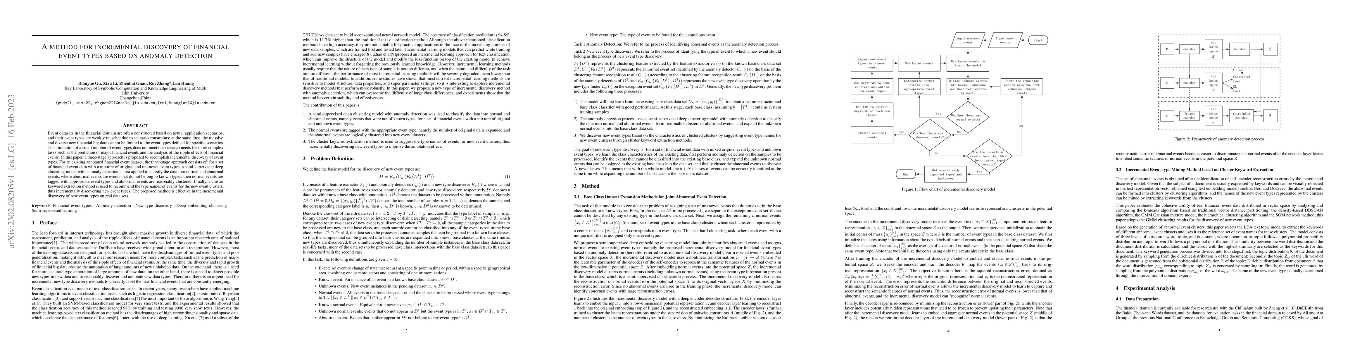 Thumbnail for A method for incremental discovery of financial event types based on
  anomaly detection