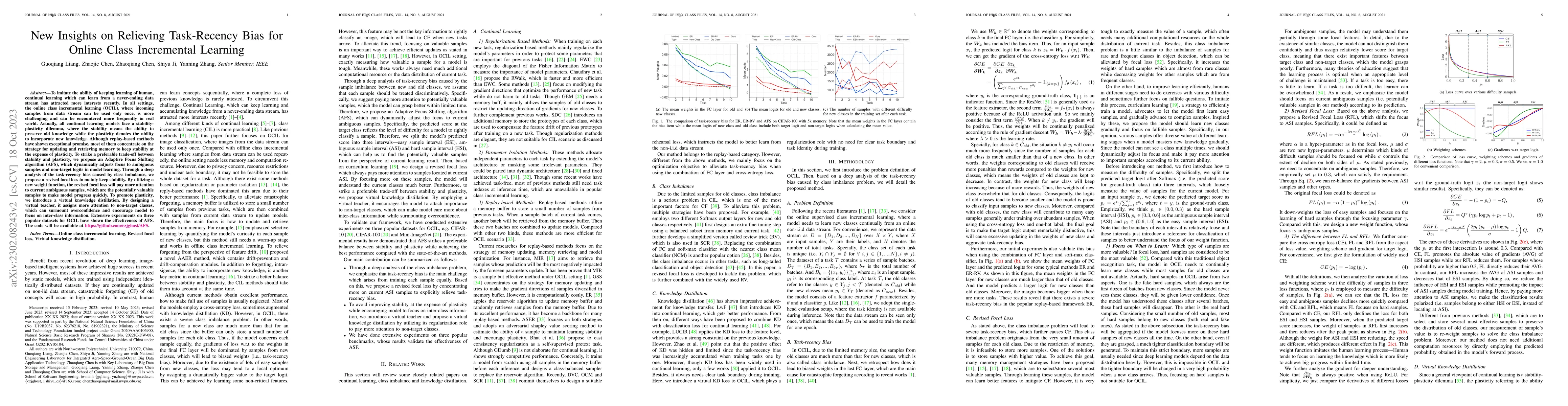 Thumbnail for New Insights on Relieving Task-Recency Bias for Online Class Incremental
  Learning