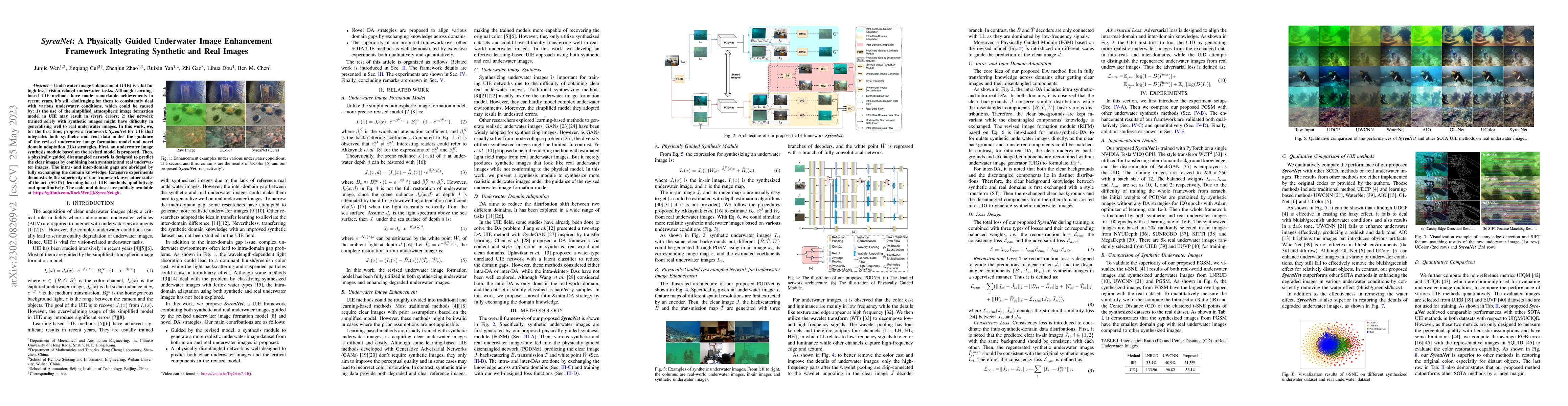 Thumbnail for SyreaNet: A Physically Guided Underwater Image Enhancement Framework
  Integrating Synthetic and Real Images