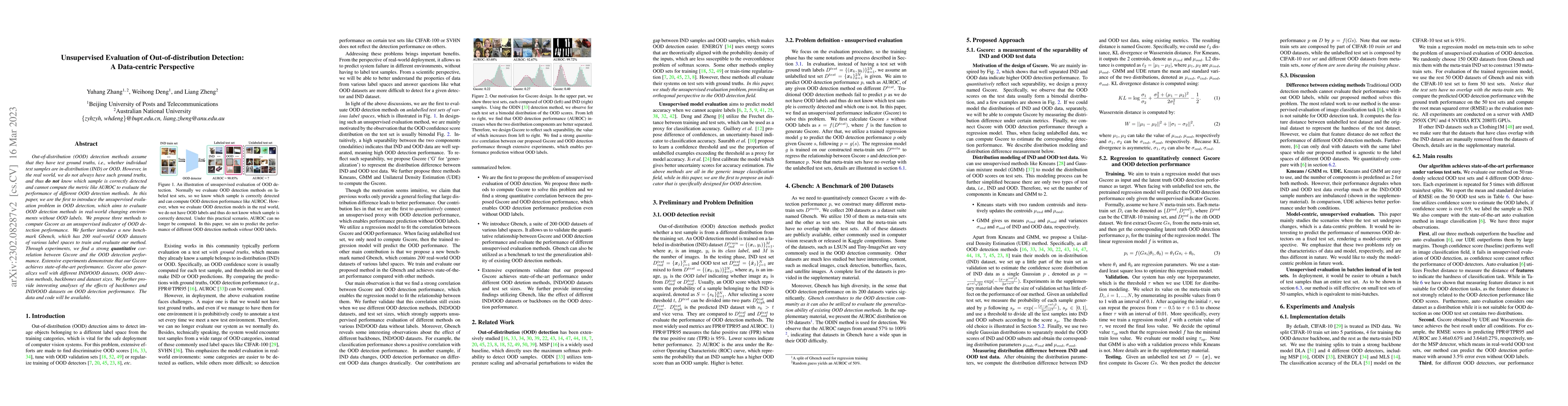 Thumbnail for Unsupervised Evaluation of Out-of-distribution Detection: A Data-centric
  Perspective