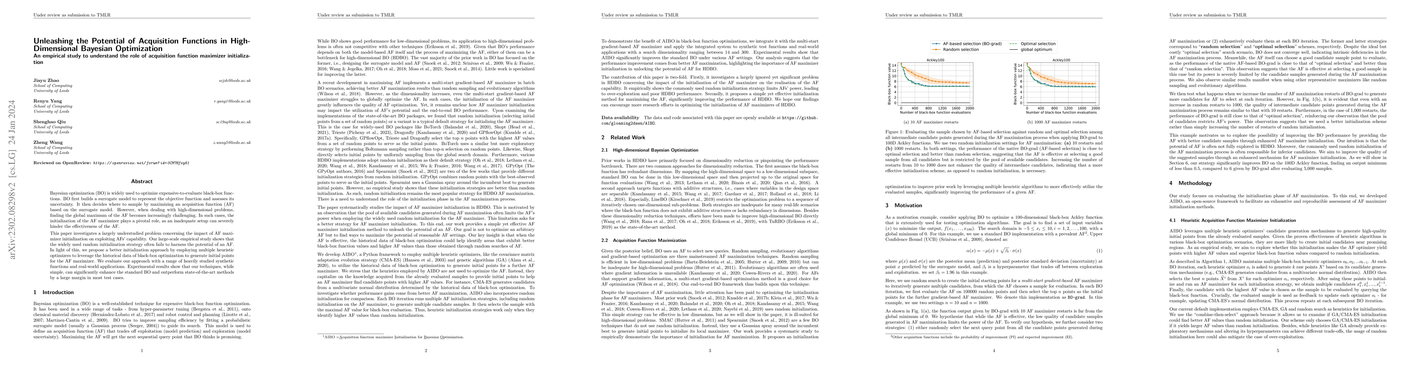 Thumbnail for Unleashing the Potential of Acquisition Functions in High-Dimensional
  Bayesian Optimization