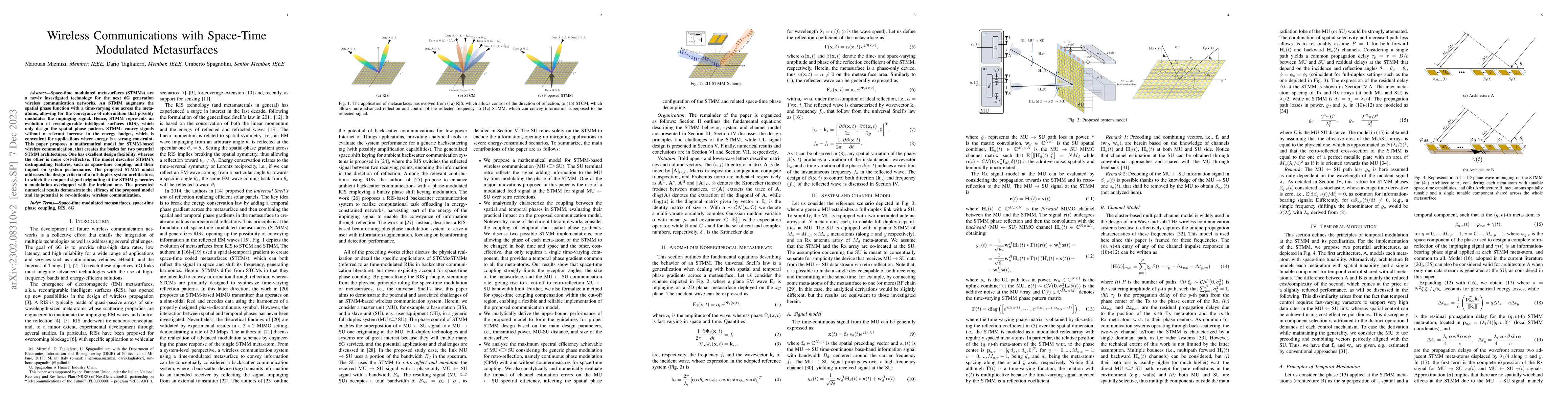 Thumbnail for Wireless Communications with Space-Time Modulated Metasurfaces