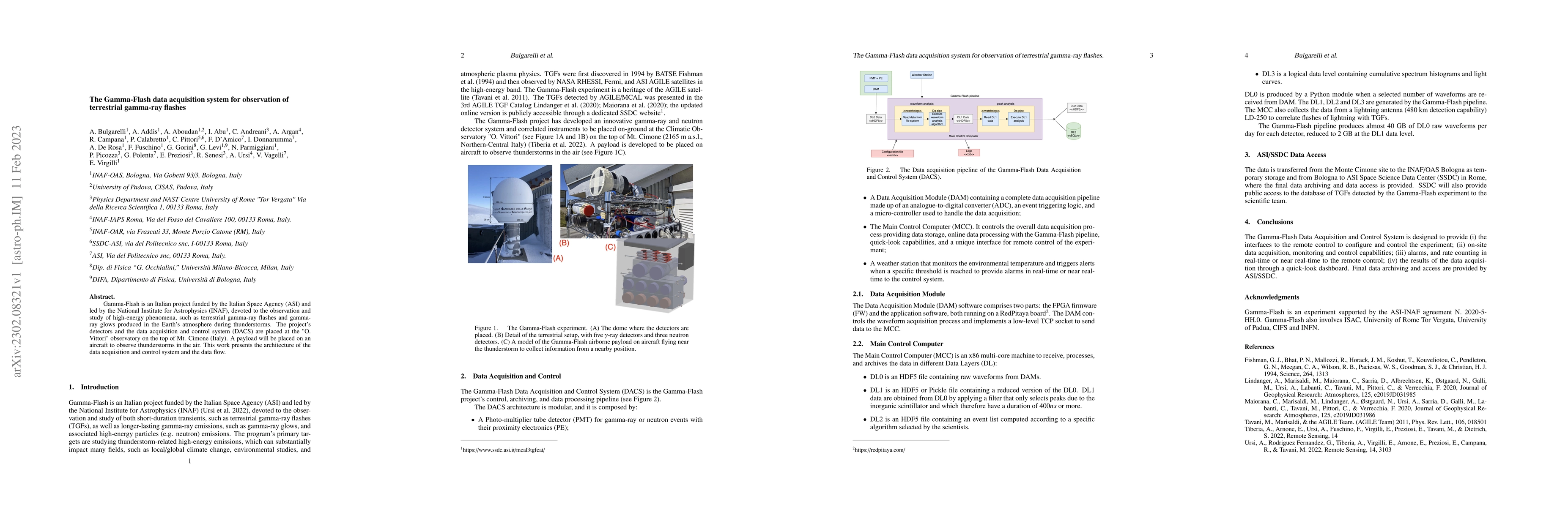 Thumbnail for The Gamma-Flash data acquisition system for observation of terrestrial
  gamma-ray flashes