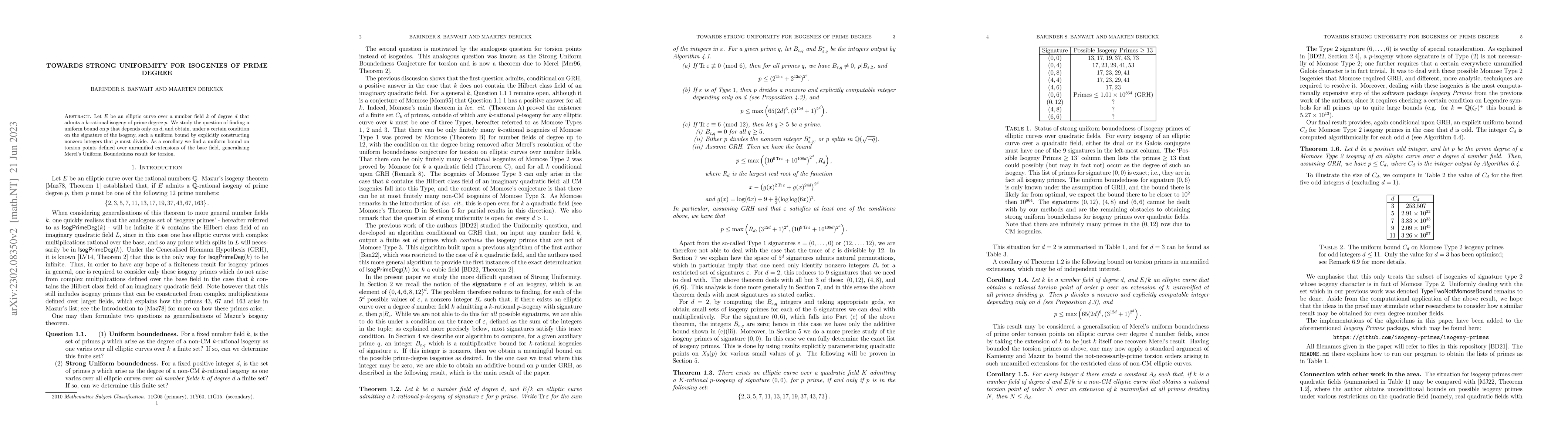 Thumbnail for Towards strong uniformity for isogenies of prime degree