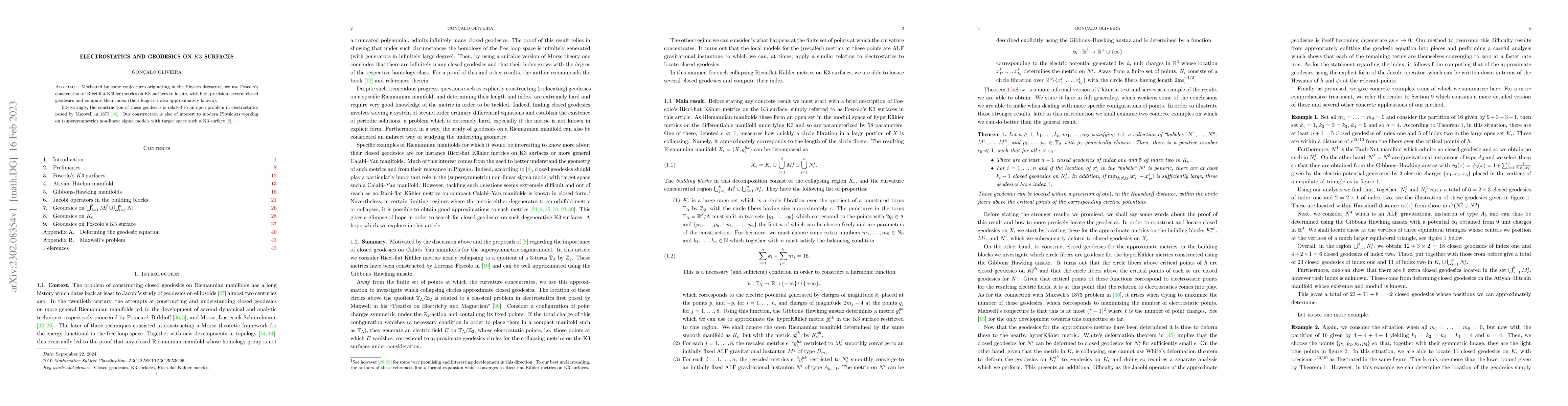 Thumbnail for Electrostatics and geodesics on $K3$ surfaces
