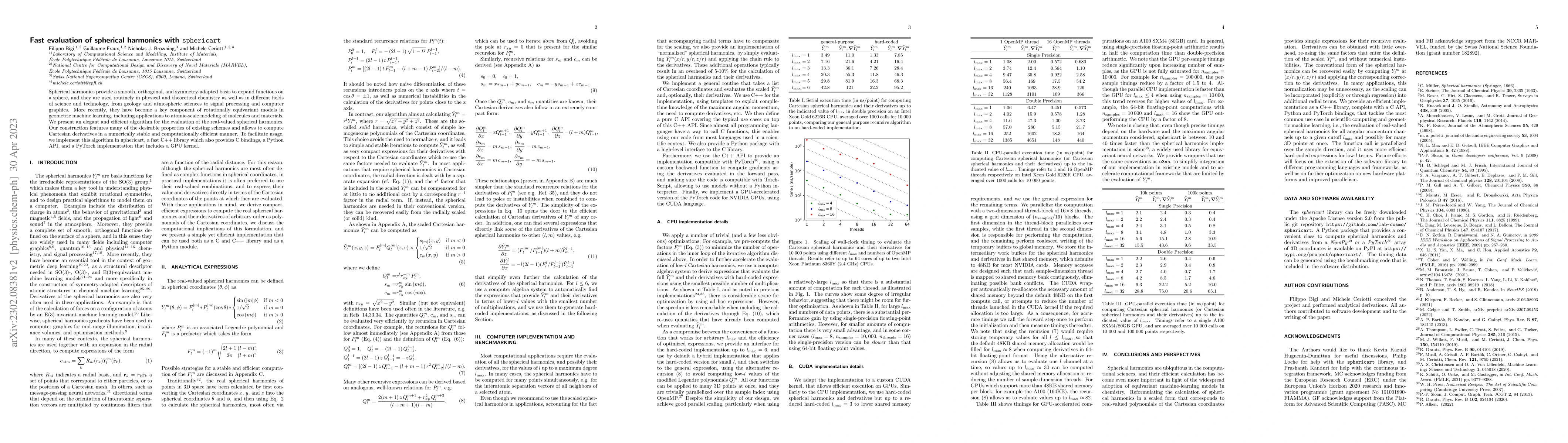 Thumbnail for Fast evaluation of spherical harmonics with sphericart