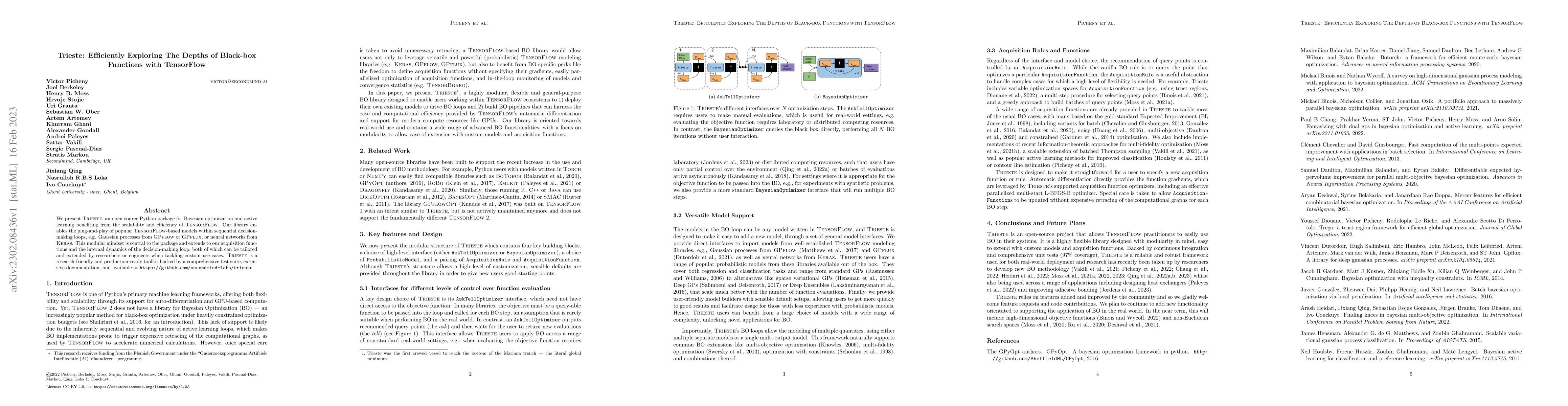 Thumbnail for Trieste: Efficiently Exploring The Depths of Black-box Functions with
  TensorFlow