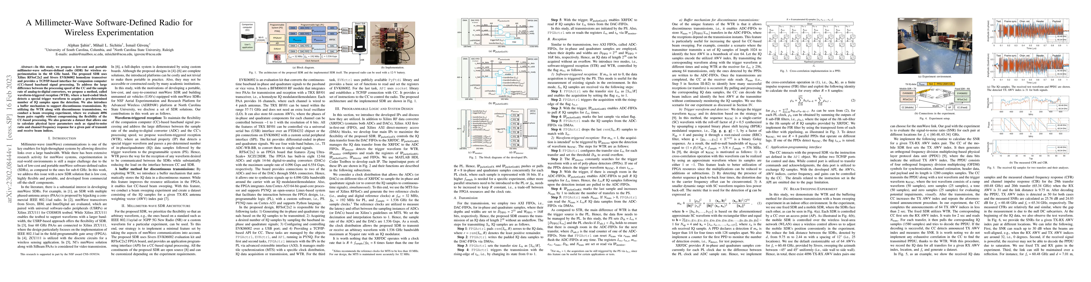 Thumbnail for A Millimeter-Wave Software-Defined Radio for Wireless Experimentation