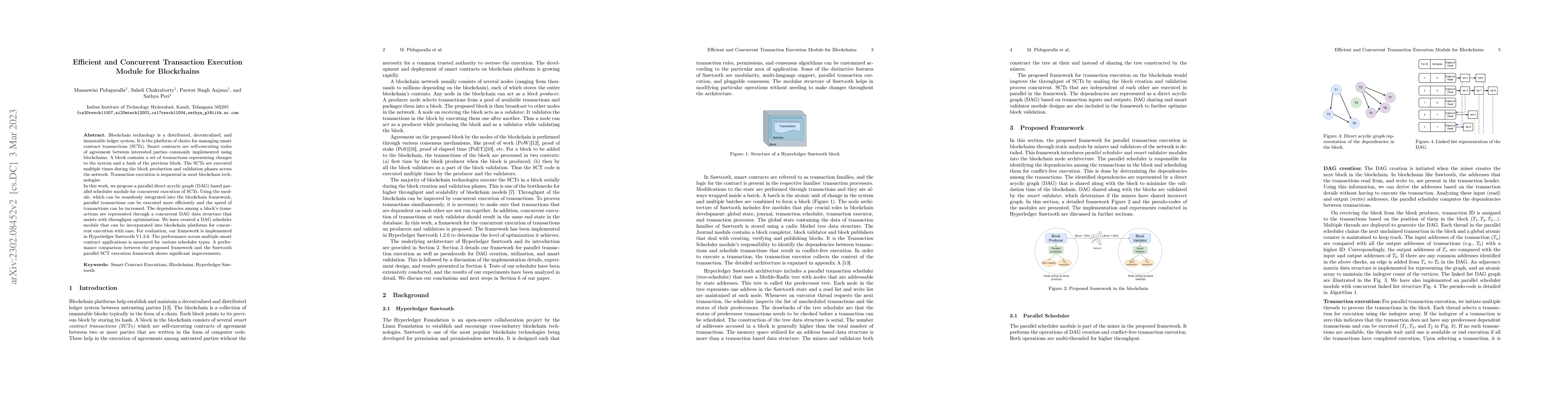 Thumbnail for An Efficient Framework for Execution of Smart Contracts in Hyperledger
  Sawtooth