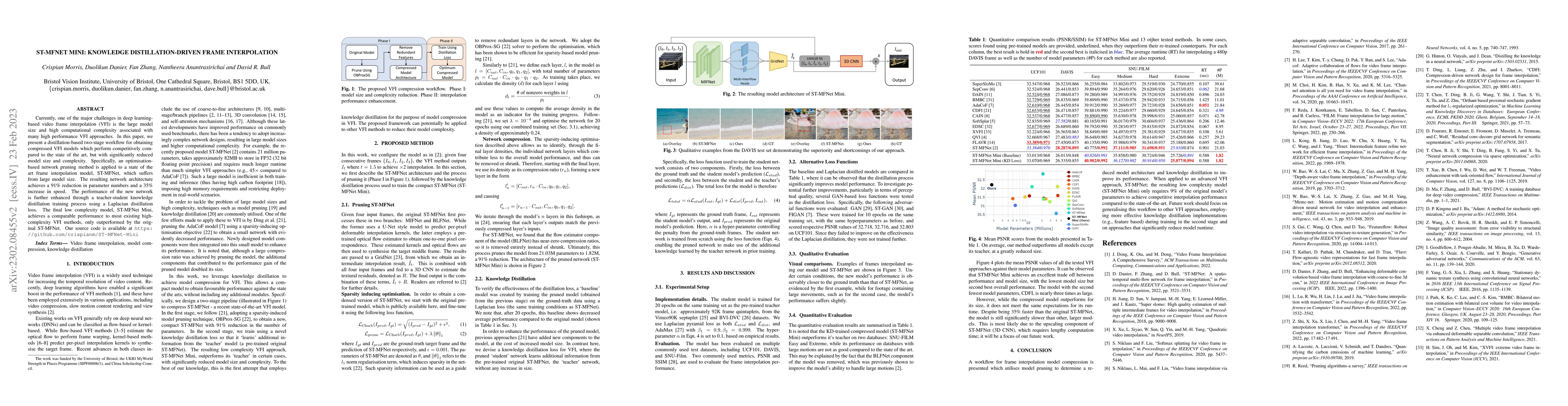 Thumbnail for ST-MFNet Mini: Knowledge Distillation-Driven Frame Interpolation
