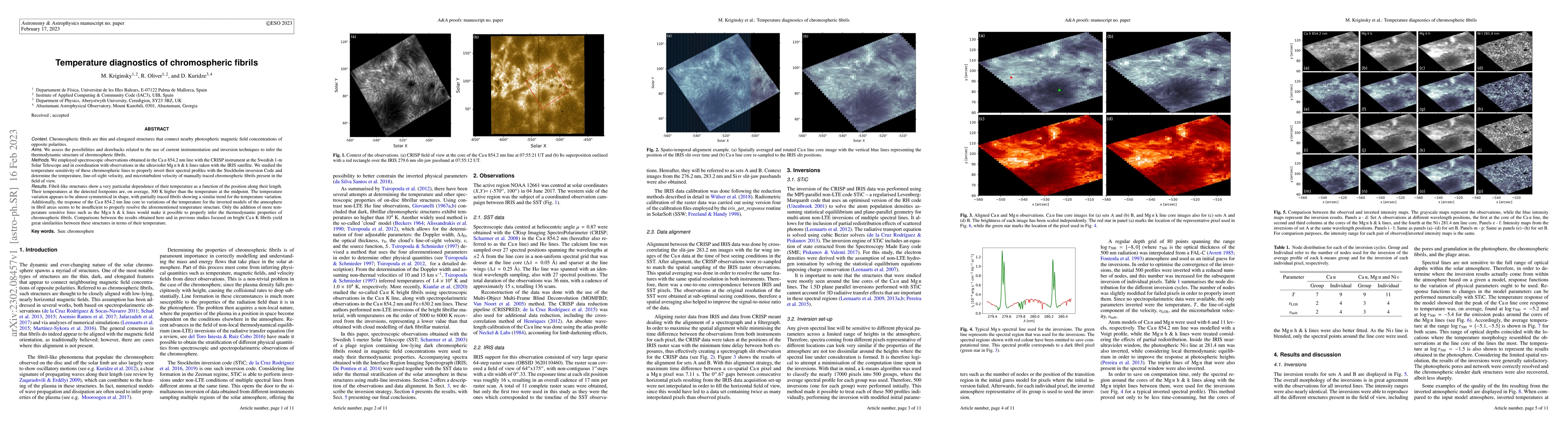 Thumbnail for Temperature diagnostics of chromospheric fibrils
