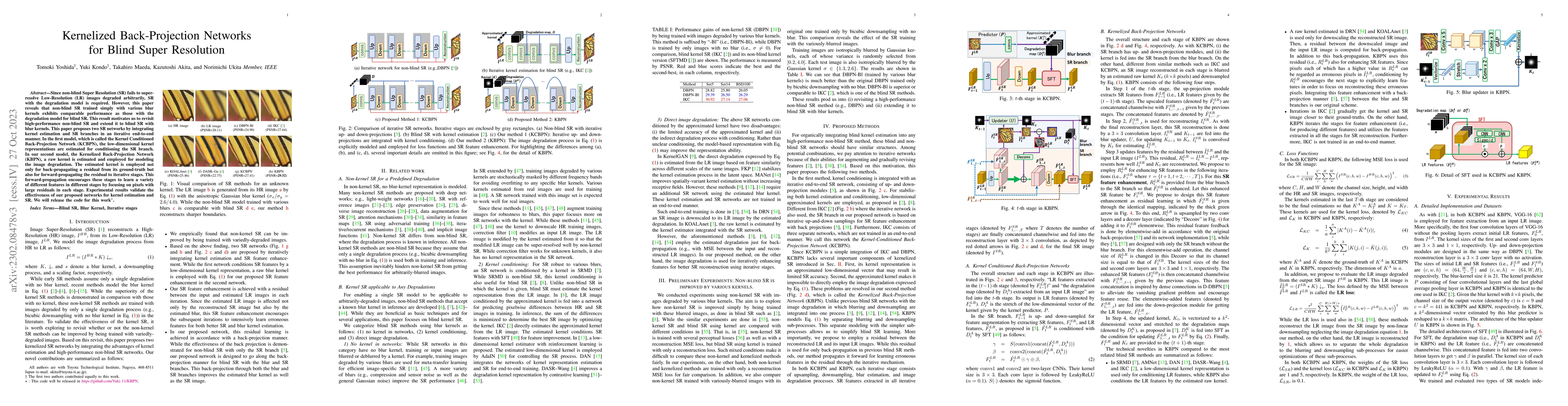 Thumbnail for Kernelized Back-Projection Networks for Blind Super Resolution