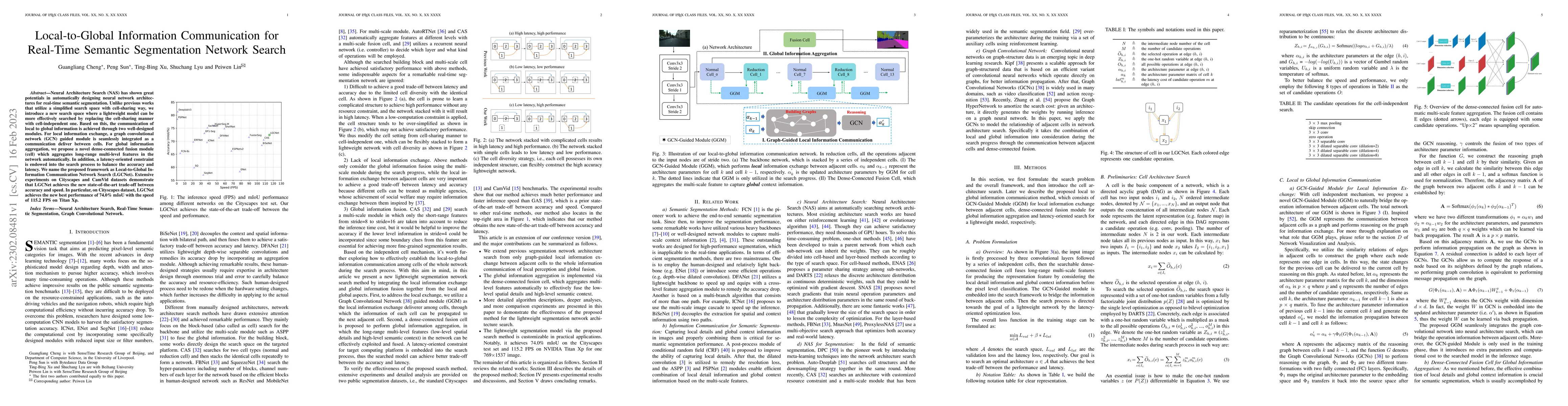 Thumbnail for Local-to-Global Information Communication for Real-Time Semantic
  Segmentation Network Search