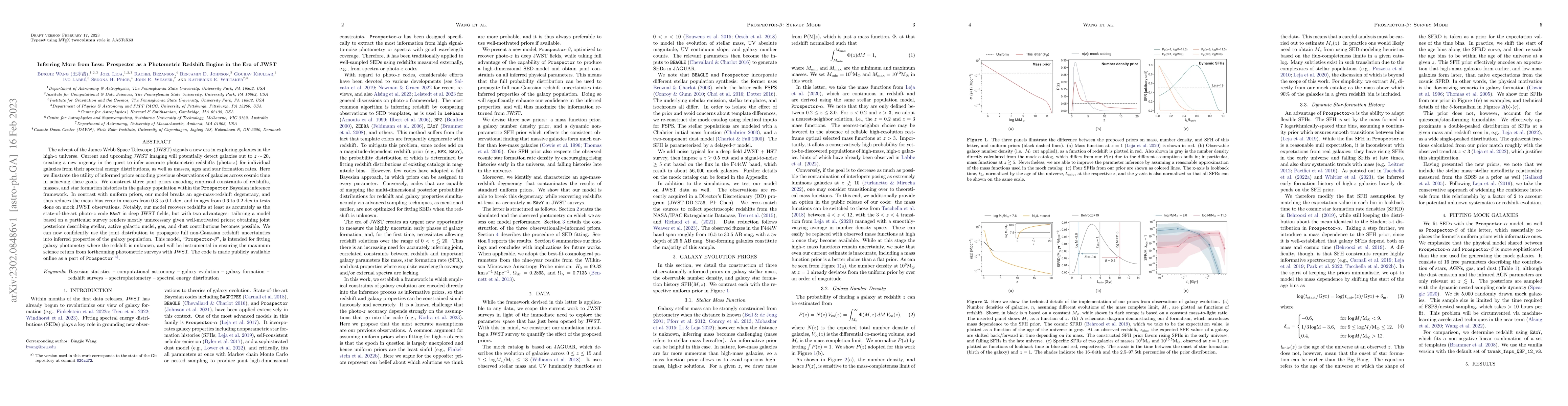 Thumbnail for Inferring More from Less: Prospector as a Photometric Redshift Engine in
  the Era of JWST