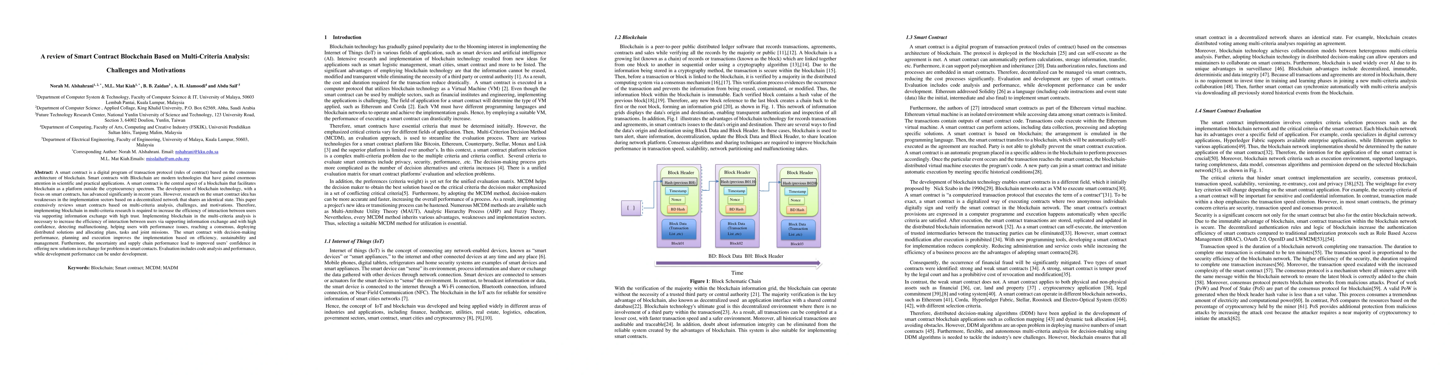 Thumbnail for A review of Smart Contract Blockchain Based on Multi-Criteria Analysis:
  Challenges and Motivations