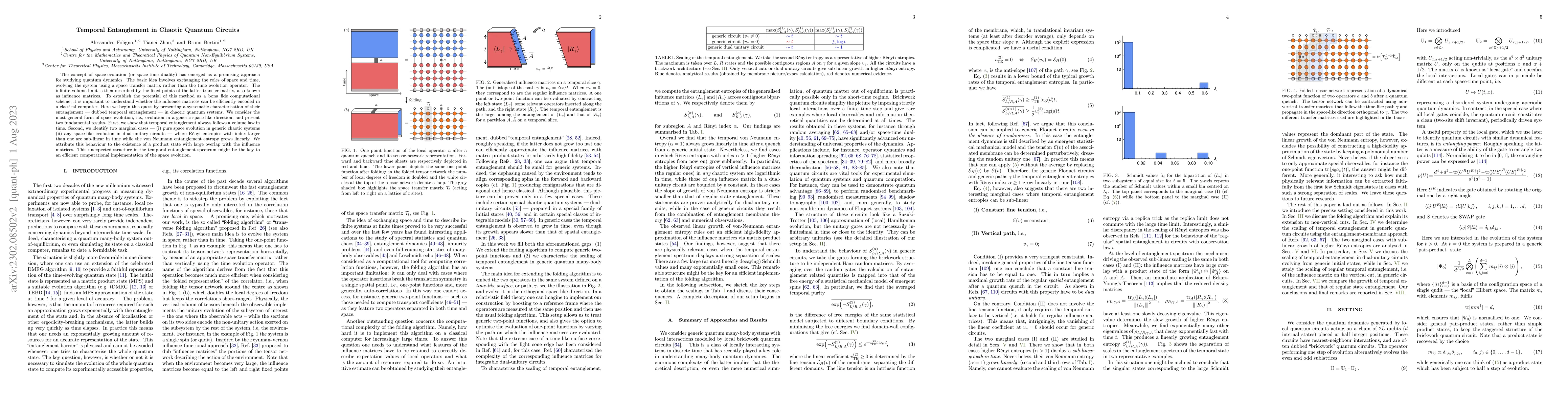 Thumbnail for Temporal Entanglement in Chaotic Quantum Circuits