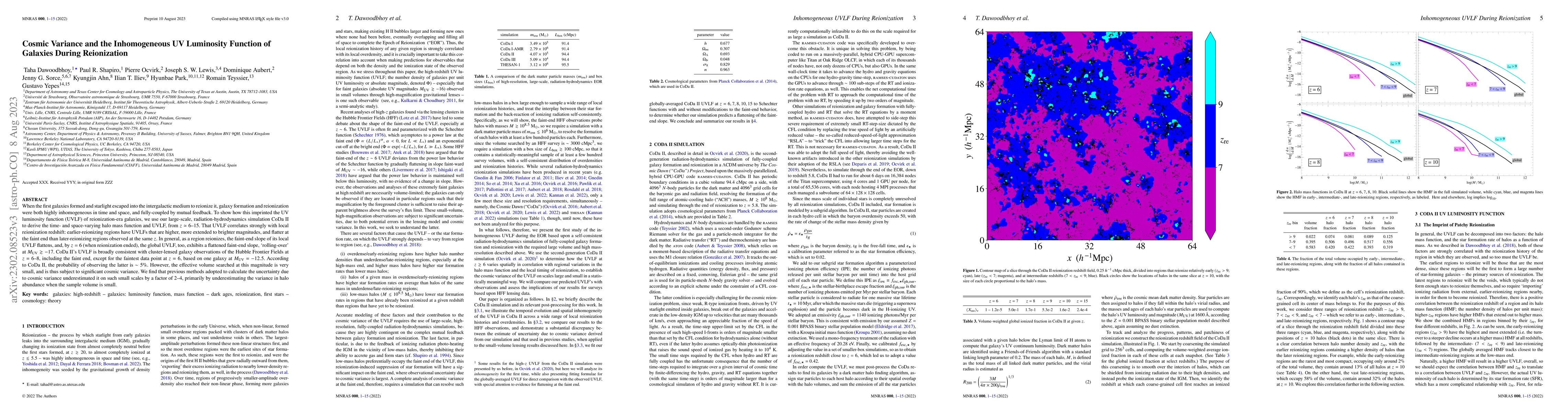 Thumbnail for Cosmic Variance and the Inhomogeneous UV Luminosity Function of Galaxies
  During Reionization