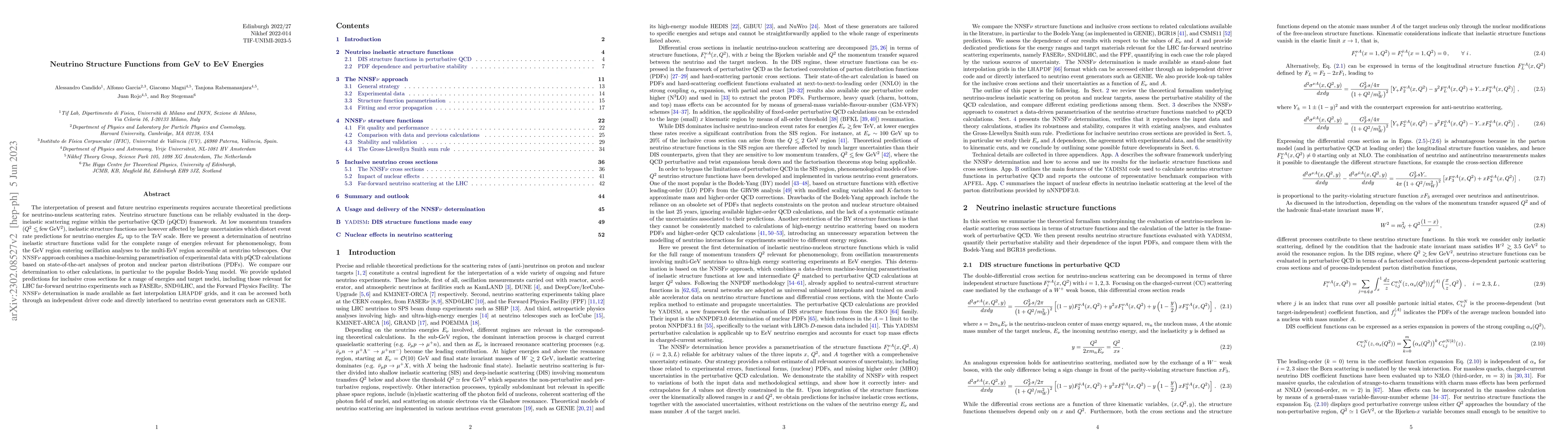 Thumbnail for Neutrino Structure Functions from GeV to EeV Energies