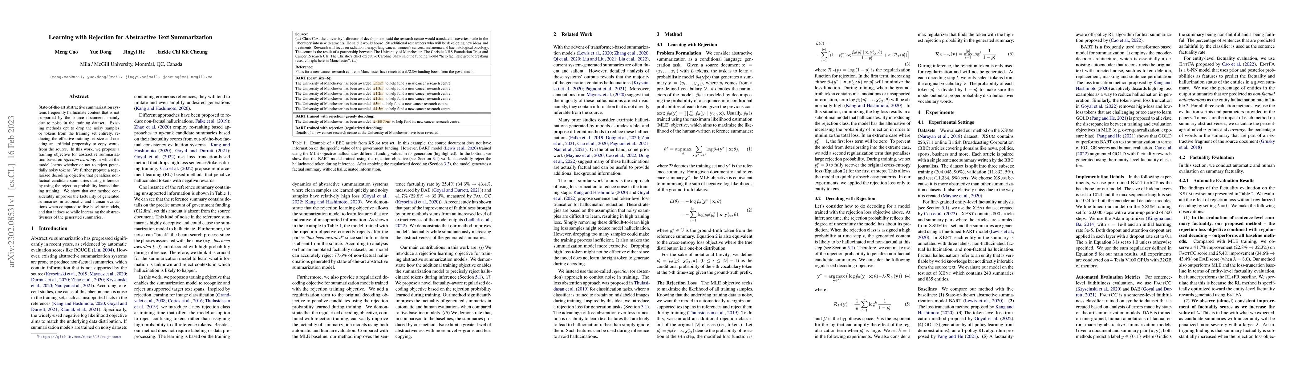 Thumbnail for Learning with Rejection for Abstractive Text Summarization
