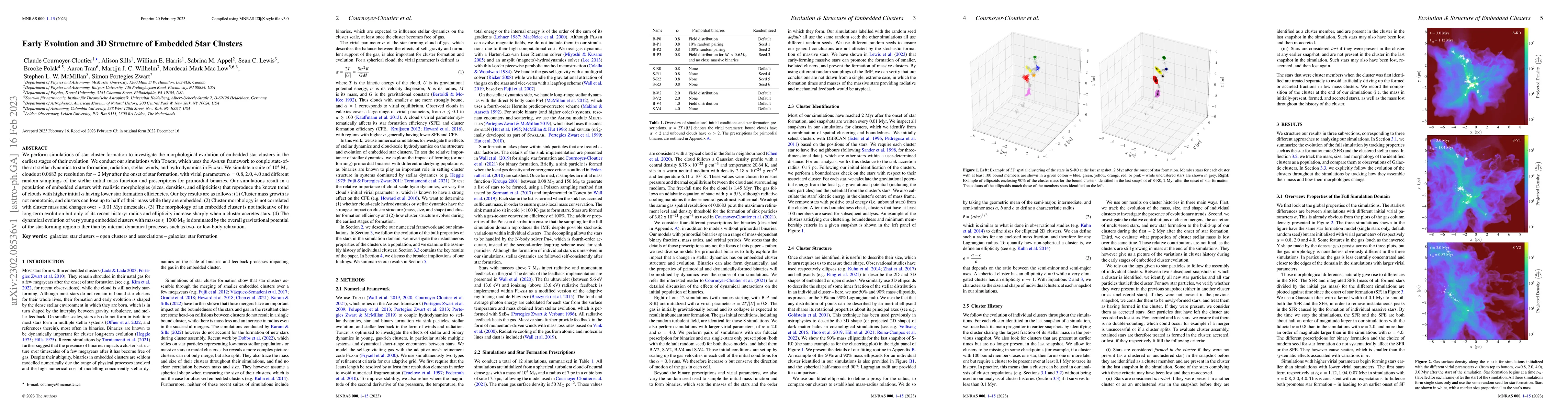 Thumbnail for Early Evolution and 3D Structure of Embedded Star Clusters