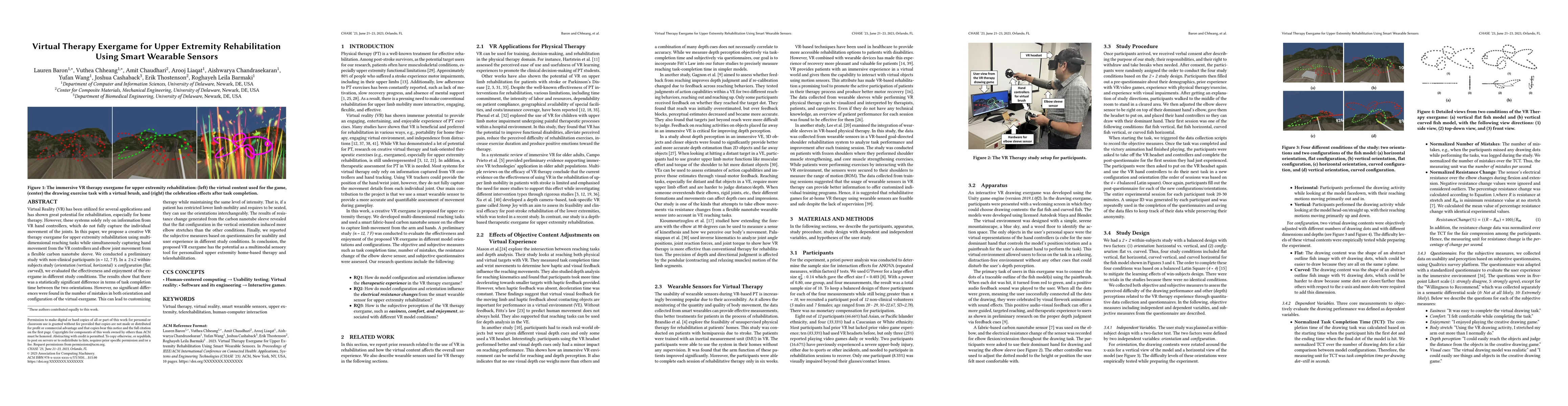 Thumbnail for Virtual Therapy Exergame for Upper Extremity Rehabilitation Using Smart
  Wearable Sensors