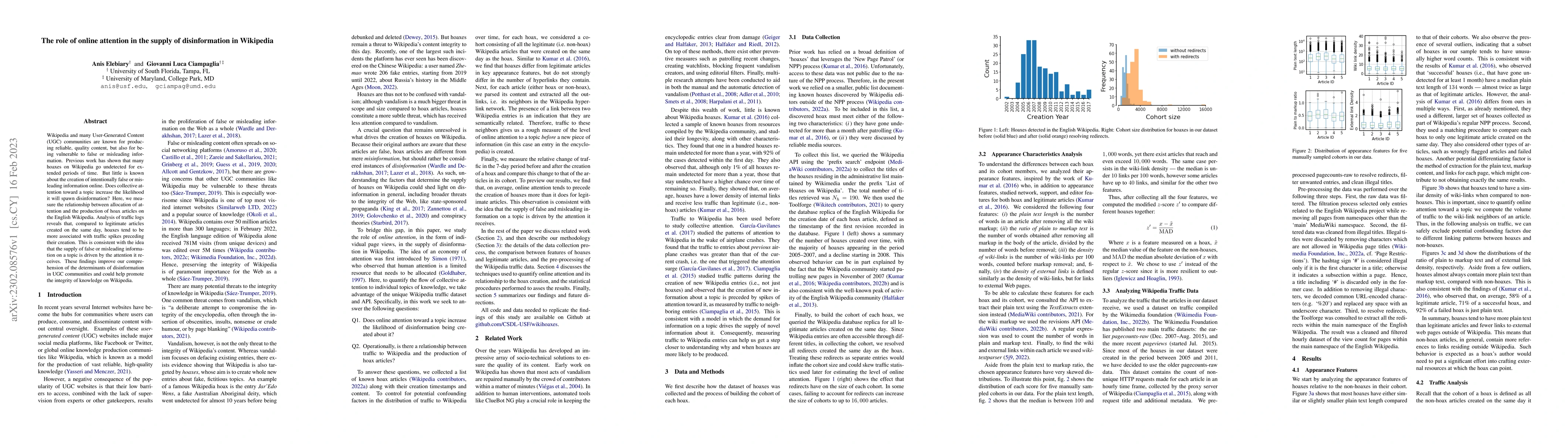 Thumbnail for The role of online attention in the supply of disinformation in
  Wikipedia