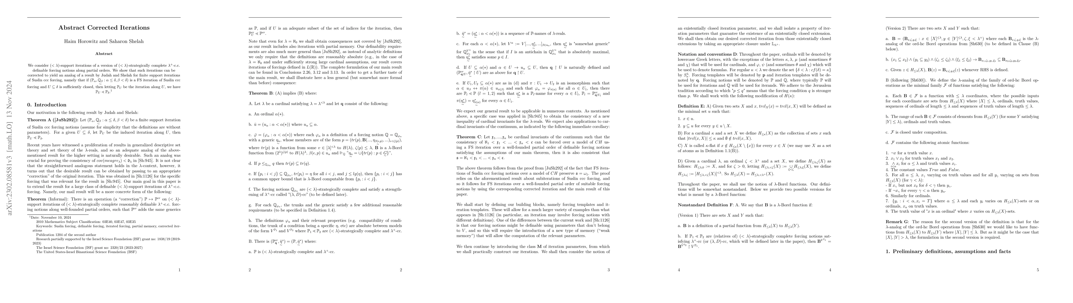 Thumbnail for Abstract Corrected Iterations