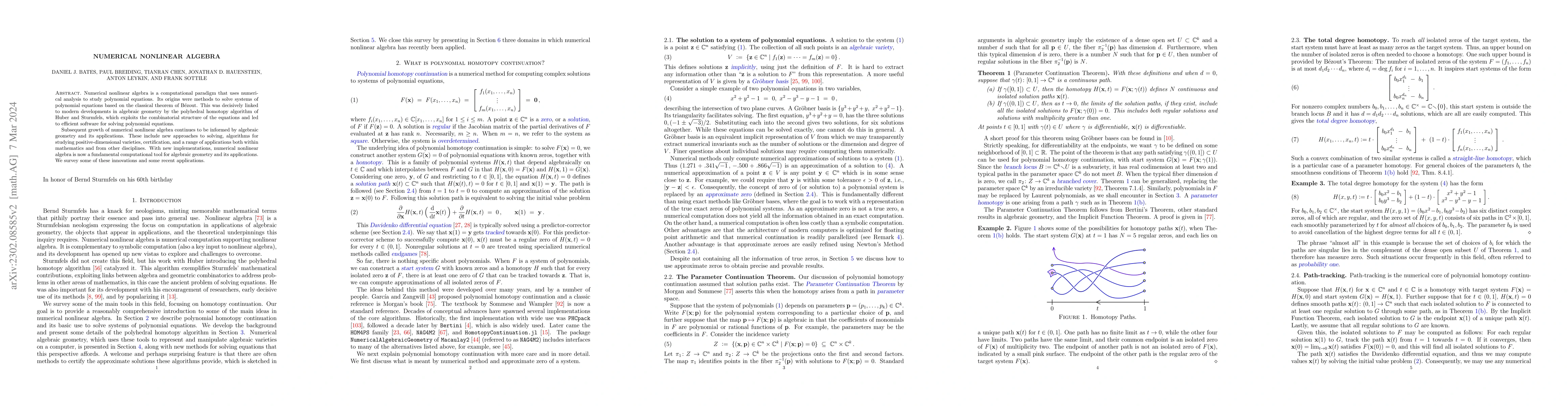 Thumbnail for Numerical Nonlinear Algebra