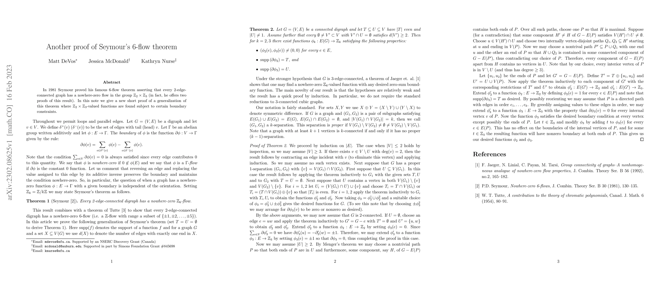 Thumbnail for Another proof of Seymour's 6-flow theorem