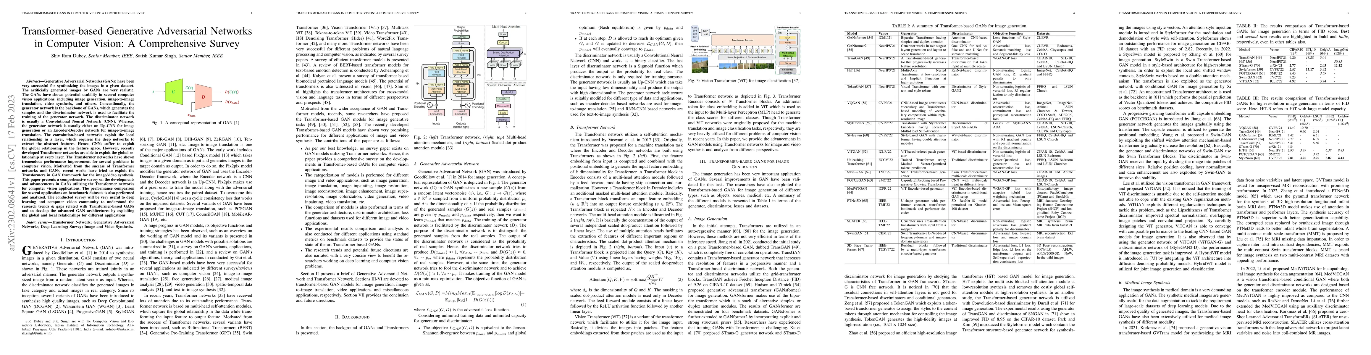 Thumbnail for Transformer-based Generative Adversarial Networks in Computer Vision: A
  Comprehensive Survey